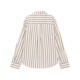 Fragment (dribs&drabs) shirt women's winter new lapel casual college age-reducing retro Hong Kong style lazy striped shirt pink L