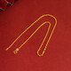Junliangsha gold necklace for women 18k color gold plated without pendant new gold plated chain lanyard plain chain gold 925 color gold chain head X2137 single water wave chain free counter gift box