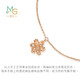 Chow Sang Sang 18K Gold Wing Series Hexagonal Star Color Gold Bracelet Women's Bracelet 91598B17cm