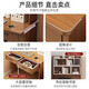 Desk bookshelf integrated table home desk middle school and high school students study table solid wood core computer table bedroom desk three-layer bookshelf-high density board | hazy walnut 80CM