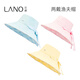 Lannuo double-sided wearable plaid fisherman hat for women 2025 summer new style large brim big head circumference sun protection hat yellow M (56-58cm)
