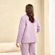 American Standard Winter Couple Pajamas for Men and Women Pure Cotton Three-Layer Thickened Padded Warm Home Clothes Misty Purple L