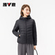 Yalu Down Jacket Women's Lightweight Autumn Down Hooded Simple Solid Color Slim Fit Warm Short Jacket Black 170