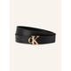 Calvin Klein Women's Belt Girdle Decorative Leather Double-Sided Business Daily Belt Fashion BLACK 90