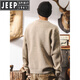 JEEP SPIRIT American retro 630g heavyweight sheep sweater men's winter Henry collar sweater thickened sweater jacket autumn and winter Khaki 630g heavyweight M suitable for 100-125Jin Jin equals 0.5 kg