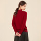 Chunzhu Autumn and Winter New 100% Sheep Wool Thick Warm Half-Turtleneck Sweater Basement Commuting Basic Women's Wool Sweater Burgundy L 115-130Jin Jin equals 0.5 kg