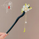 Zan Yingmei Chinese ancient style walking hairpin, new Chinese style hairpin, high-end sandalwood hairpin, elegant Hanfu tassel headdress, orchid tassel 1 branch