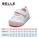 Belle Children's Shoes 25 Autumn and Winter New Baby Shoes Girls Toddler Shoes Baotou Anti-Kick Baby Sports Shoes White/Pink 25