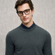 EMZ Ordos 100% cashmere men's cashmere sweater, skin-friendly and warm, classic round neck style