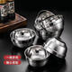 Extra thick double-layered bowl, heat-insulated and anti-scalding stainless steel bowl, household commercial-grade canteen adult instant noodle bowl, children's bowl, double-layered platinum bowl 18cm