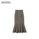 Snidel2025 Herbst und Winter Neues Produkt elegantes und vielseitiges hoher Taille Slim Back Squat Fish Heckrock SWFS254127 Schwarz S (0)