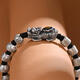 Half grain original sterling silver Pixiu bracelet bracelet for men, trendy retro old-fashioned ethnic style hand-woven beaded bracelet Pixiu