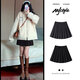 MJ STYLE short pleated half skirt for women 2025 autumn and winter new small college style high waist slim A-line skirt