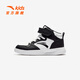 ANTA Children's Sports Shoes for Boys 2025 Autumn and Winter New Leather Water-Repellent Warm Plus Velvet Cotton Shoes Anta White/Black-3 31