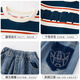 McTicco Boys 'Frühlings- und Herbstanzug 2025 Neues koreanisches Kinderstil hübsches gestreiftes Sweatshirt Big Children's Mode Spring Jeans Trendy 4865 Streifen + 13077 Blau [Frühlings- und Herbstanzug] 160 160 cm