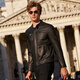 
Mr. Cloth Fashion Leather Clothing Men's Lapel Leather Jacket Jacket 2025 Winter New Casual Versatile Men's Top PT16796 Piano Black S (165)