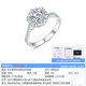 Dazhijia cultured diamond platinum ring Ionia twist arm claw 1 carat diamond ring as a proposal gift for girlfriend NGTC certificate