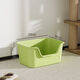 JD Logistics Cat litter box semi-enclosed anti-splash extra large cat toilet household cat litter box cat litter box yellow (free black shovel) PP 53*36*23*cm