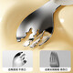 Cuchara de comida suplementaria Cuchara de bebé entrenamiento y aprendizaje para comer cuchara 316 Codo de acero inoxidable Autor de la bifurcación para niños Spoon 316 Naranja blanca de acero inoxidable [cuchara individual + caja de almacenamiento]