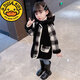 G.DUCKKIDS女宝宝毛呢外套秋冬款2025新款洋气儿童装加厚大衣女童冬装中长款 卡其色加厚夹棉 100适合身高90-100cm年龄3-4周岁