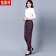 Hengyuanxiang middle-aged and elderly women's trousers, winter clothing, elderly grandma's warm cotton trousers, high-waisted velvet thickened mother's flower pants for outer wear in winter, new colors four, three-layer velvet thickened cotton trousers 4XL recommended 140-160Jin Jin equals 0.5 kg