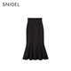 Snidel2025 Herbst und Winter Neues Produkt elegantes und vielseitiges hoher Taille Slim Back Squat Fish Heckrock SWFS254127 Schwarz S (0)