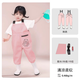Xiante children's water play one-piece waders kindergarten waterproof clothing for men and women and children's rain boots for children Capibara - ordinary mountain cherry powder 28