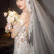
Luxury brand heavy industry lace wedding veil extra large tailed bride wedding marriage certificate long headdress white 1.5 meters wide 3 meters long_hair comb model M 175c or above
