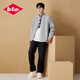Lee Cooper Meng Ziyi endorses waffle heavy cardigan jacket men's autumn and winter new Henry collar loose casual jacket coat gray XL