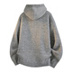 Homlean lazy style hooded cardigan sweater for men in autumn loose casual warm sweater jacket HY07 dark gray L