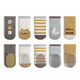 Wuduo cotton 3 pairs of baby socks plus velvet thickened terry socks cartoon boneless glue anti-slip floor socks children's socks