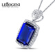 Lirokini Necklace Women's Tanzanite Blue Gemstone Pendant High-end Jewelry Valentine's Day Birthday Gift for Wife and Girlfriend 1.4 Carat Brand Gift Box