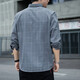 Septwolves Plaid-Hemd Herren-Langarmfrühling und Herbst Revers Loose Casual Jacket Thin K12109 Khaki 4xl