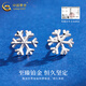 CHINA GOLD PT950 Platinum Snowflake Earrings for Women Dopamine Ear Piercing Earrings Valentine's Day Birthday Gift for Girlfriend and Wife PT950 Platinum Snowflake Earrings About 0.95g