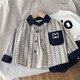 Jungen Herbst Anzug 2025 Neue Kinder Frühling und Herbststil Koreanische Version Baby Herbst Casual Drei-teilige Set Trendy und Cool Stripes regulär 80 (alle Größe)