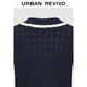 UR2025 Autumn New Women's Retro College Flower Pattern Knitted Cardigan UYL950235
