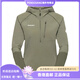 MAMMUT Madris outdoor lightweight warm and comfortable hooded jacket for women, swamp green stitching/marsh-dark marsh S