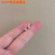 VZVP Old Phoenix New Ear Hole 999 Pure Silver Small Earrings Geometric Simple Ear Bone Nails Hypoallergenic Cold Wind C613+C614 Twelve Piece Set 24 Old Phoenix Fat Donglai