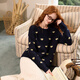Sancai 2025 new winter sweater bow love jacquard loose pullover sweater casual retro M navy blue M 160/84A