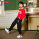 Li Ning children's clothing children's sports pants for boys and girls plus velvet lock warm cotton feel soft leggings sweatpants 170YKLV465-1