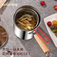 KEGOO 304 stainless steel deep fryer, household small fryer with oil filter, special fryer for skewers, tempura and fried eggs KG590