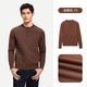 Goldlion (GOLDLION) soft and waxy lamb gold goldlion autumn and winter new men's long-sleeved sweater color henley collar pullover sweater light brown-72 M