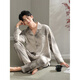 Yalu Pyjamas Spring and Automne Pure Coton Pure à manches longues Men d'automne mince plus taille plus d'automne et de vêtements d'hiver Ensemble de vêtements de maison 13063 Couleur d'image M hauteur d'environ 165 mètres, poids 100-125 Jin [Jin est égal à 0,5 kg]