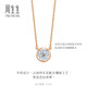 Chow Sang Sang Diamond Necklace with Small Bubbles Revealing Diamonds 18K Gold Fantasy Necklace with Pendant Small Edition 92876N Pricing 47cm