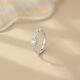YaoYiZun 999 sterling silver ring women's index finger birthday gift for wife niche light luxury Valentine's Day gift for girlfriend 999 sterling silver ring