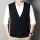KING DEER Ordos Cashmere Sweater Men's Sweater Vest Spring Autumn Winter New Knitted Cardigan V-neck Jacket Medium Gray L 170 Recommended Weight 120-140Jin Jin is equal to 0.5 kg