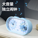 Deli visual timer for children and students, wake-up alarm clock, self-discipline timing, time management, office silent dual-screen cartoon cute countdown timer LE230 blue back-to-school season