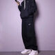 NBA VIBE autumn and winter new embroidered sports trousers casual sports pants for men and women flat loose straight spring and autumn sweatpants trend Nike-spring and autumn black black line embroidery 2XL Nike-2XL