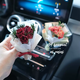Yusenyi Rose Dried Bouquet Car Aromatherapy Car Air Conditioning Ventilation Perfume Creative Souvenir Car Fragrance Ornament Red Rose Bouquet in Milk Tea Color 1g