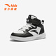 ANTA Children's Sports Shoes for Boys 2025 Autumn and Winter New Leather Water-Repellent Warm Plus Velvet Cotton Shoes Anta White/Black-3 31